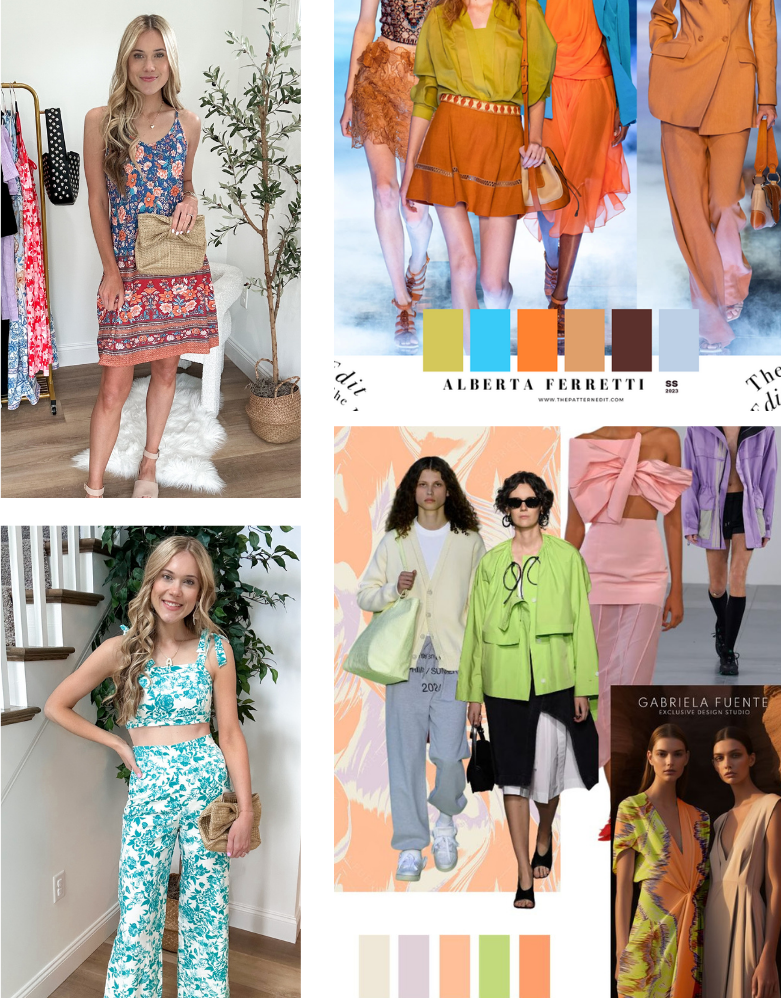 Bold Print Trend Bold Print Collage with Two printed dresses